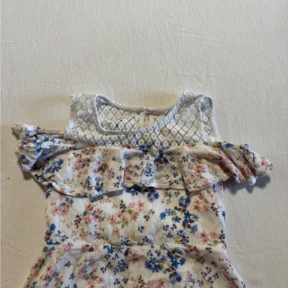 Knit Works Girls Size 12 Floral Ruffle Dress - Picture 3 of 7